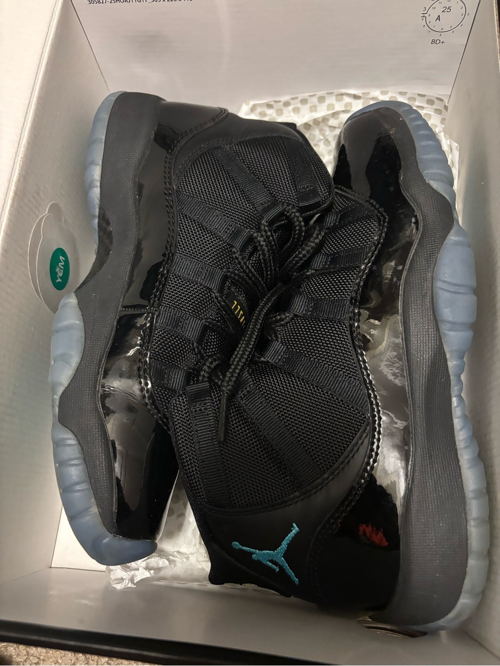 Jordan Men’s Sneakers in Black with Teal Jumpman